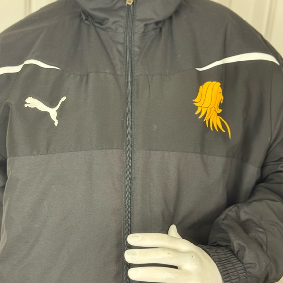 Puma Vintage Performance Jacket Black and White Full-Zip Size Medium - Picture 12 of 17